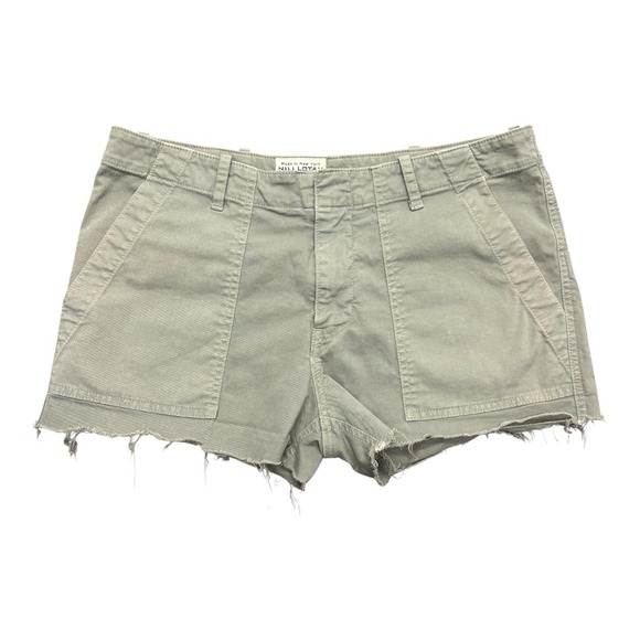 Nili Lotan Pants - Nili Lotan Shorts Womens 8 Green Cutoff Raw Hem Daisy Dukes Made in USA